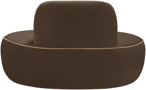 Marlow Brown Velvet Upholstered Chair, 1 Piece