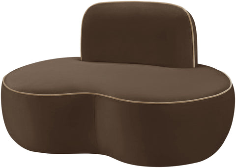 Marlow Brown Velvet Upholstered Chair, 1 Piece