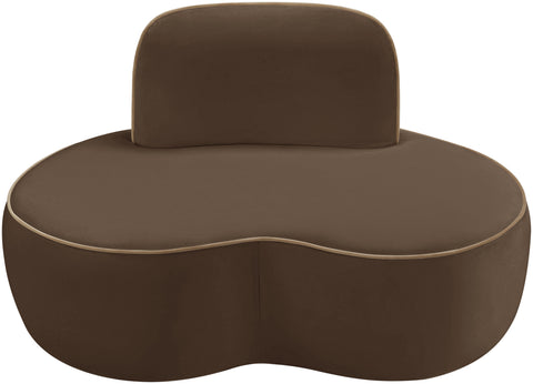 Marlow Brown Velvet Upholstered Chair, 1 Piece