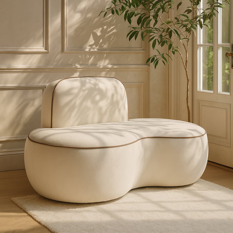 Marlow Cream Velvet Upholstered Chair, 1 Piece