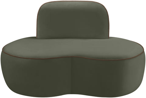 Marlow Green Velvet Upholstered Chair, 1 Piece