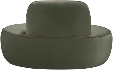 Marlow Green Velvet Upholstered Chair, 1 Piece