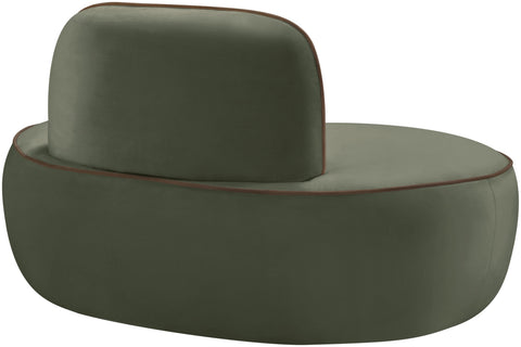 Marlow Green Velvet Upholstered Chair, 1 Piece