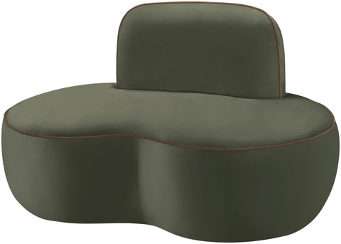 Marlow Green Velvet Upholstered Chair, 1 Piece