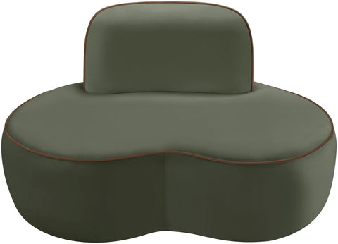 Marlow Green Velvet Upholstered Chair, 1 Piece