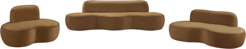 Marlow Saddle Velvet Upholstered Chair, 1 Piece