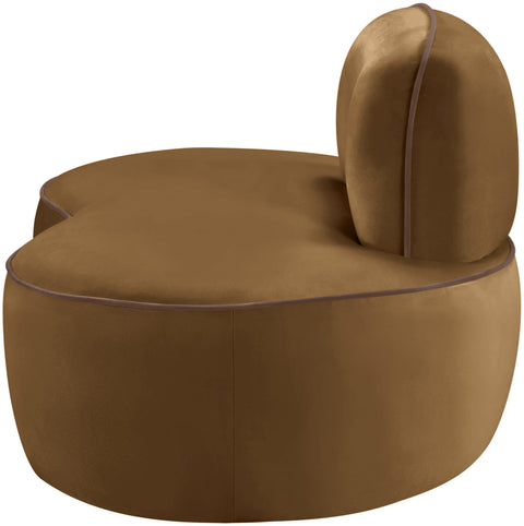 Marlow Saddle Velvet Upholstered Chair, 1 Piece