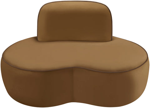 Marlow Saddle Velvet Upholstered Chair, 1 Piece