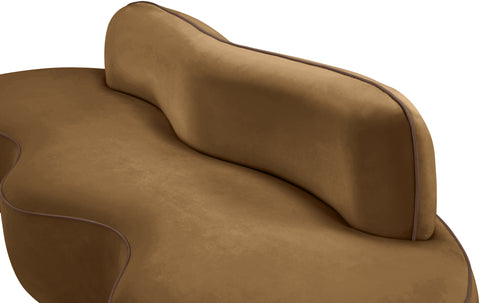 Marlow 100" Saddle Velvet Upholstered Sofa, 1 Piece