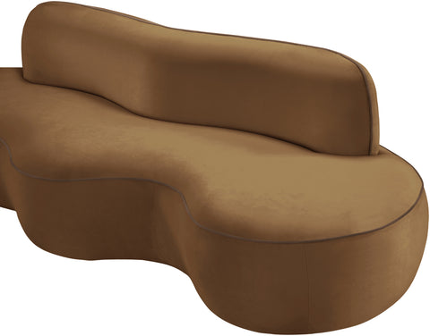 Marlow 100" Saddle Velvet Upholstered Sofa, 1 Piece