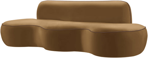 Marlow 100" Saddle Velvet Upholstered Sofa, 1 Piece