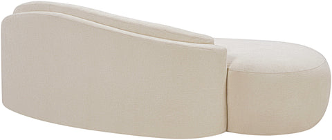 Celine 79" Beige Chenille Fabric Upholstered Loveseat, 1 Piece
