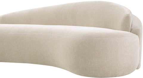 Celine 79" Beige Chenille Fabric Upholstered Loveseat, 1 Piece