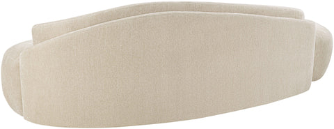 Celine 101" Beige Chenille Fabric Upholstered Sofa, 1 Piece