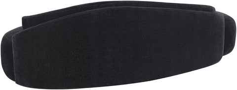 Celine 101" Black Chenille Fabric Upholstered Sofa, 1 Piece