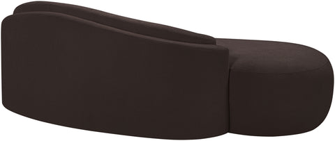 Celine 79" Brown Chenille Fabric Upholstered Loveseat, 1 Piece