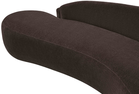 Celine 79" Brown Chenille Fabric Upholstered Loveseat, 1 Piece