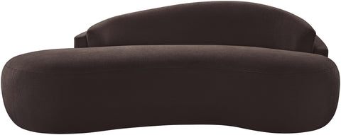 Celine 79" Brown Chenille Fabric Upholstered Loveseat, 1 Piece