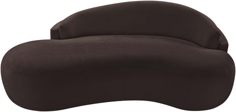 Celine 79" Brown Chenille Fabric Upholstered Loveseat, 1 Piece