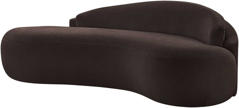 Celine 79" Brown Chenille Fabric Upholstered Loveseat, 1 Piece