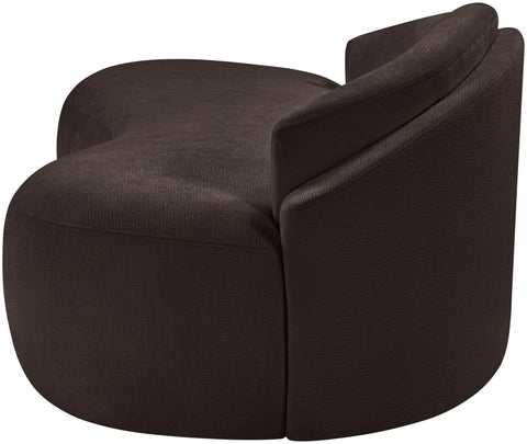 Celine 79" Brown Chenille Fabric Upholstered Loveseat, 1 Piece