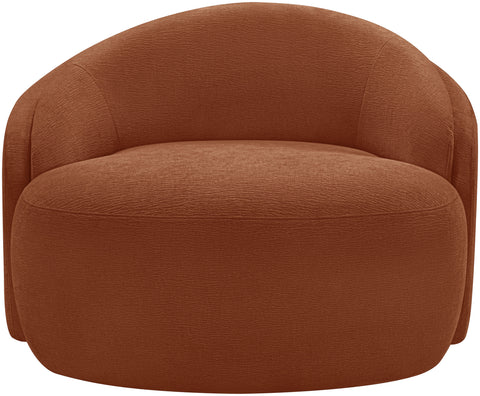 Celine Cognac Chenille Fabric Upholstered Chair, 1 Piece
