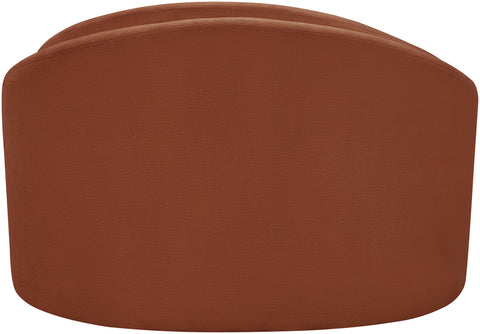 Celine Cognac Chenille Fabric Upholstered Chair, 1 Piece