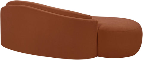 Celine 79" Cognac Chenille Fabric Upholstered Loveseat, 1 Piece