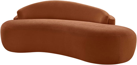Celine 79" Cognac Chenille Fabric Upholstered Loveseat, 1 Piece
