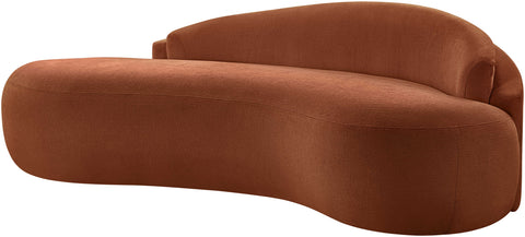 Celine 79" Cognac Chenille Fabric Upholstered Loveseat, 1 Piece