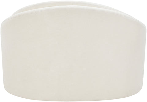 Celine Cream Chenille Fabric Upholstered Chair, 1 Piece