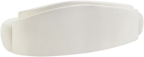Celine 101" Cream Chenille Fabric Upholstered Sofa, 1 Piece