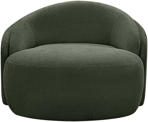 Celine Green Chenille Fabric Upholstered Chair, 1 Piece
