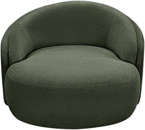 Celine Green Chenille Fabric Upholstered Chair, 1 Piece