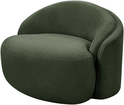 Celine Green Chenille Fabric Upholstered Chair, 1 Piece