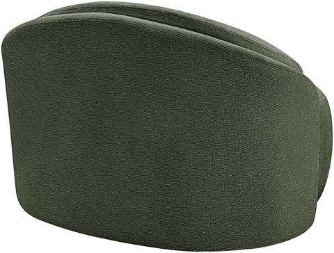 Celine Green Chenille Fabric Upholstered Chair, 1 Piece