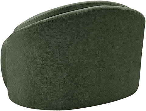 Celine Green Chenille Fabric Upholstered Chair, 1 Piece