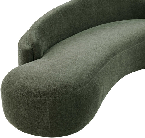 Celine 79" Green Chenille Fabric Upholstered Loveseat, 1 Piece