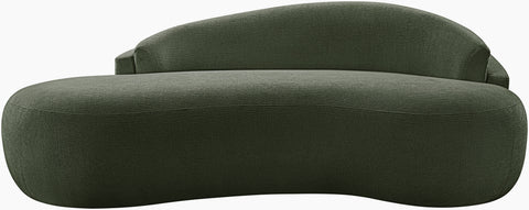 Celine 79" Green Chenille Fabric Upholstered Loveseat, 1 Piece