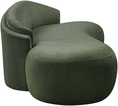 Celine 79" Green Chenille Fabric Upholstered Loveseat, 1 Piece