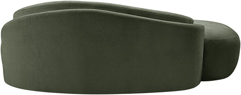 Celine 79" Green Chenille Fabric Upholstered Loveseat, 1 Piece