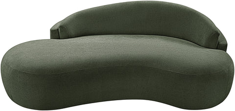 Celine 79" Green Chenille Fabric Upholstered Loveseat, 1 Piece