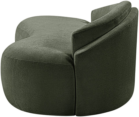 Celine 79" Green Chenille Fabric Upholstered Loveseat, 1 Piece