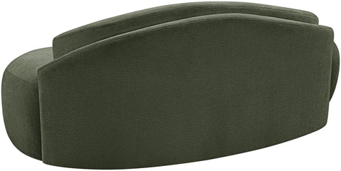 Celine 79" Green Chenille Fabric Upholstered Loveseat, 1 Piece