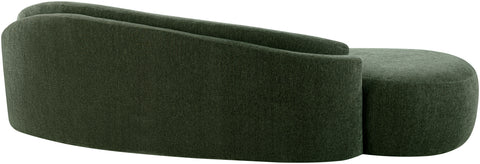 Celine 101" Green Chenille Fabric Upholstered Sofa, 1 Piece