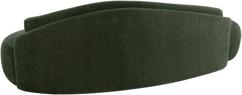 Celine 101" Green Chenille Fabric Upholstered Sofa, 1 Piece
