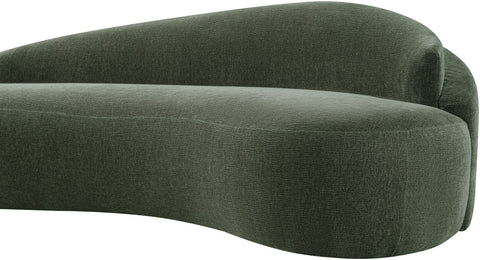 Celine 101" Green Chenille Fabric Upholstered Sofa, 1 Piece