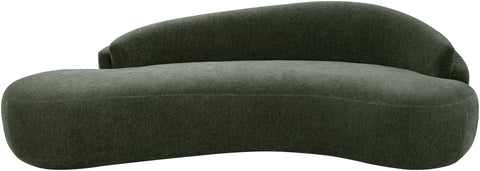Celine 101" Green Chenille Fabric Upholstered Sofa, 1 Piece