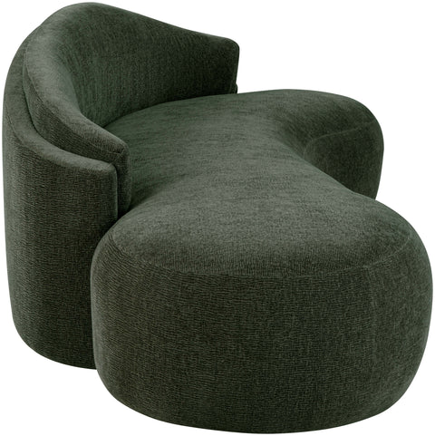 Celine 101" Green Chenille Fabric Upholstered Sofa, 1 Piece