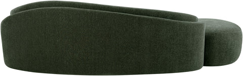 Celine 101" Green Chenille Fabric Upholstered Sofa, 1 Piece